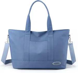 Tote Bag for Women.Nylon Handbag with Shoulder Strap and Zipper Closure Crossbody or Handle Bag for Work
