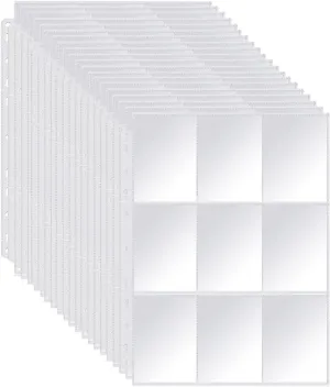 Trading Card Sleeves, Transparent Trading Sleeves, 360 Pockets, Double-Sided Empty Collector Folder, Trading Card Accessories for Collecting All Types of Cards (20 Pages), Polypropylene