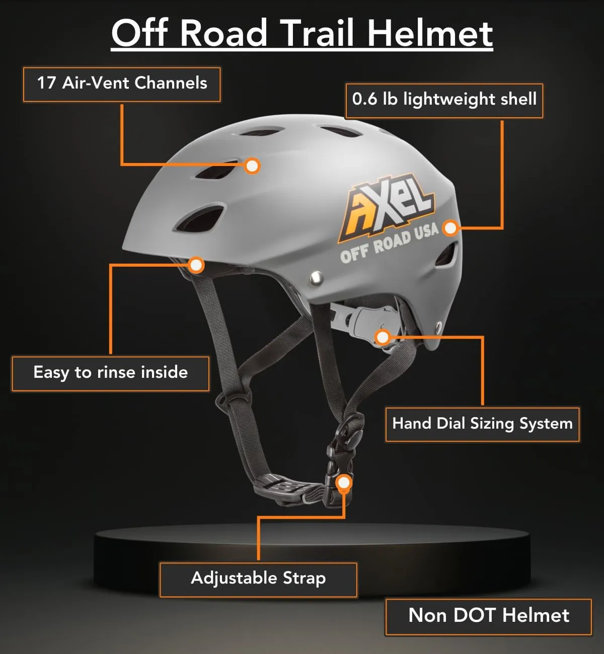 Trail Helmet | Super Light and Adjustable Helmet for Off-Roaders and Rock Crawlers in a Jeep, UTV, SXS, Buggy
