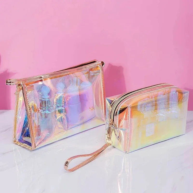 Transparent PVC Cosmetic Organizer Pouch Mini Jelly Bag