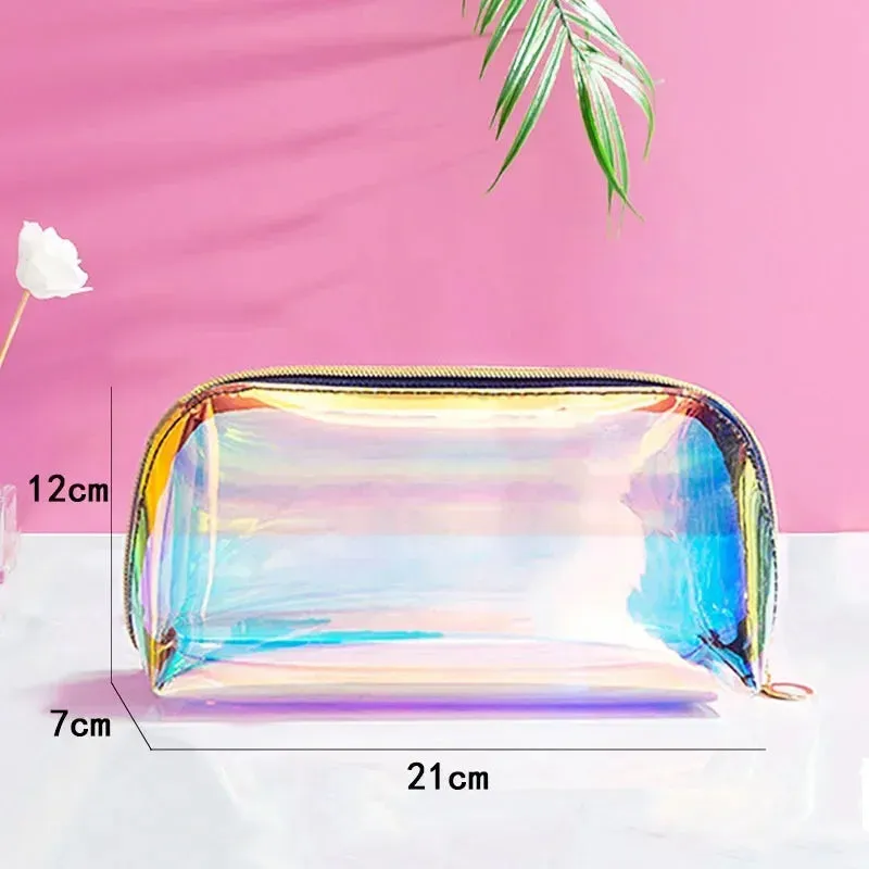 Transparent PVC Cosmetic Organizer Pouch Mini Jelly Bag