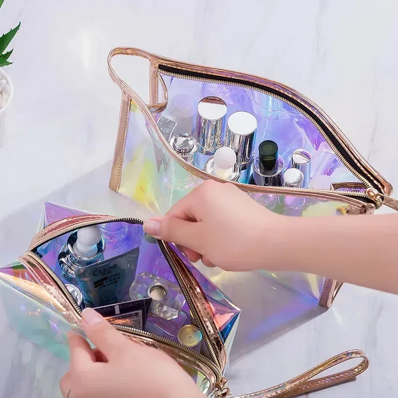 Transparent PVC Cosmetic Organizer Pouch Mini Jelly Bag