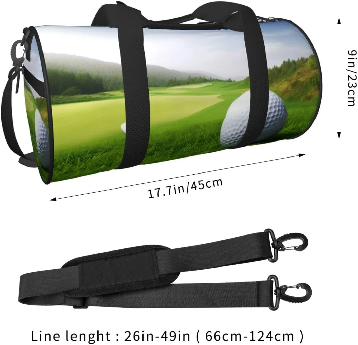 Travel Bag For Women,Golf Sport Print Personal Item Duffle Bags,Weekend Travel Duffel Tote Bag,Travel Sport Gym Bag For Men,Airplane Travel Essentials For Flying