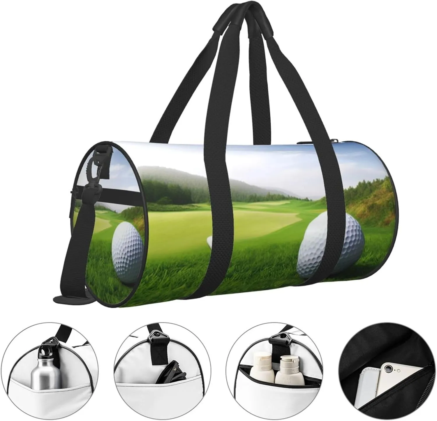 Travel Bag For Women,Golf Sport Print Personal Item Duffle Bags,Weekend Travel Duffel Tote Bag,Travel Sport Gym Bag For Men,Airplane Travel Essentials For Flying