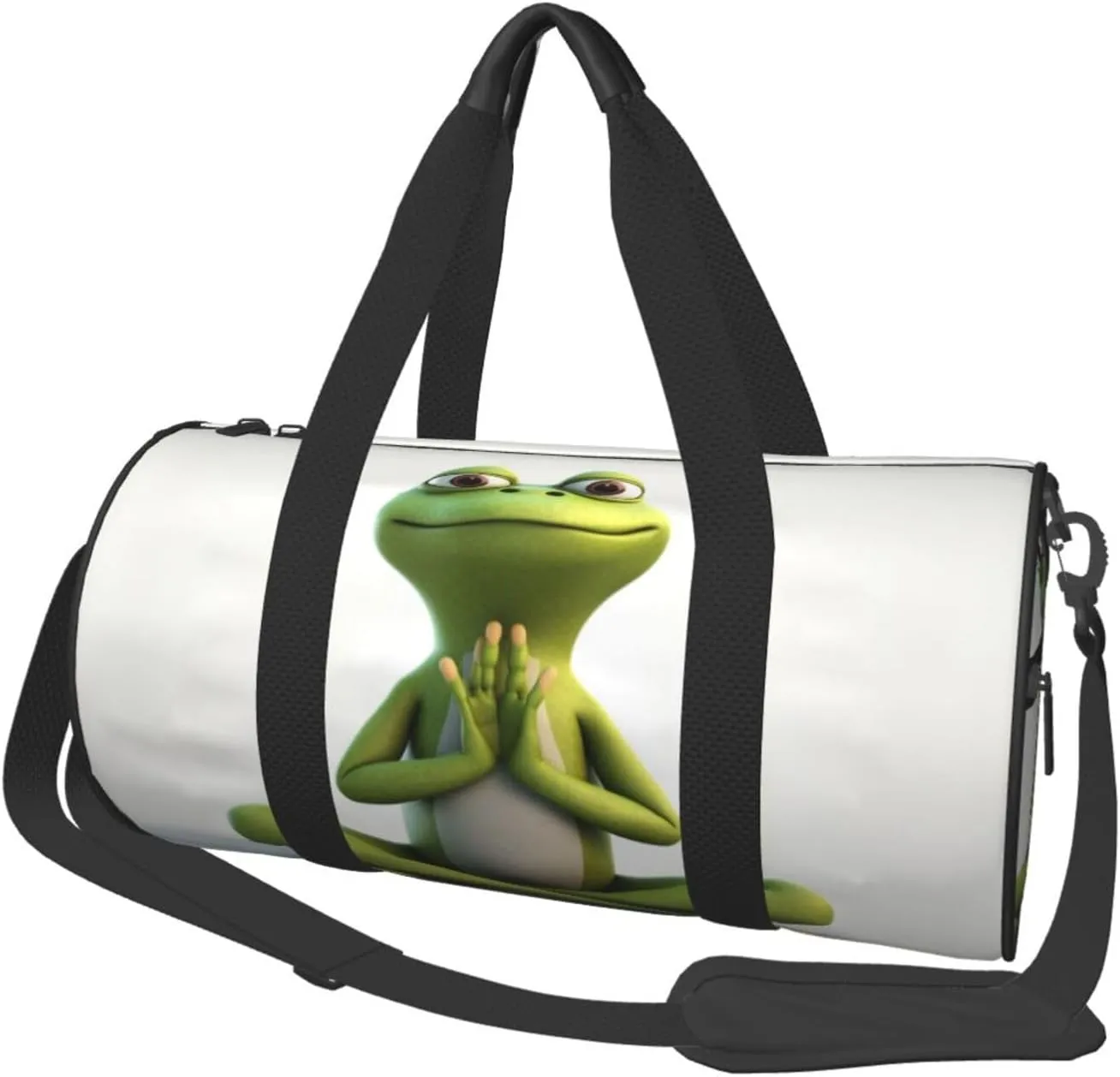 Travel Bag For Women,The Funny Frog Doing Yoga Print Personal Item Duffle Bags,Weekend Travel Duffel Tote Bag,Travel Sport Gym Bag For Men,Airplane Travel Essentials For Flying