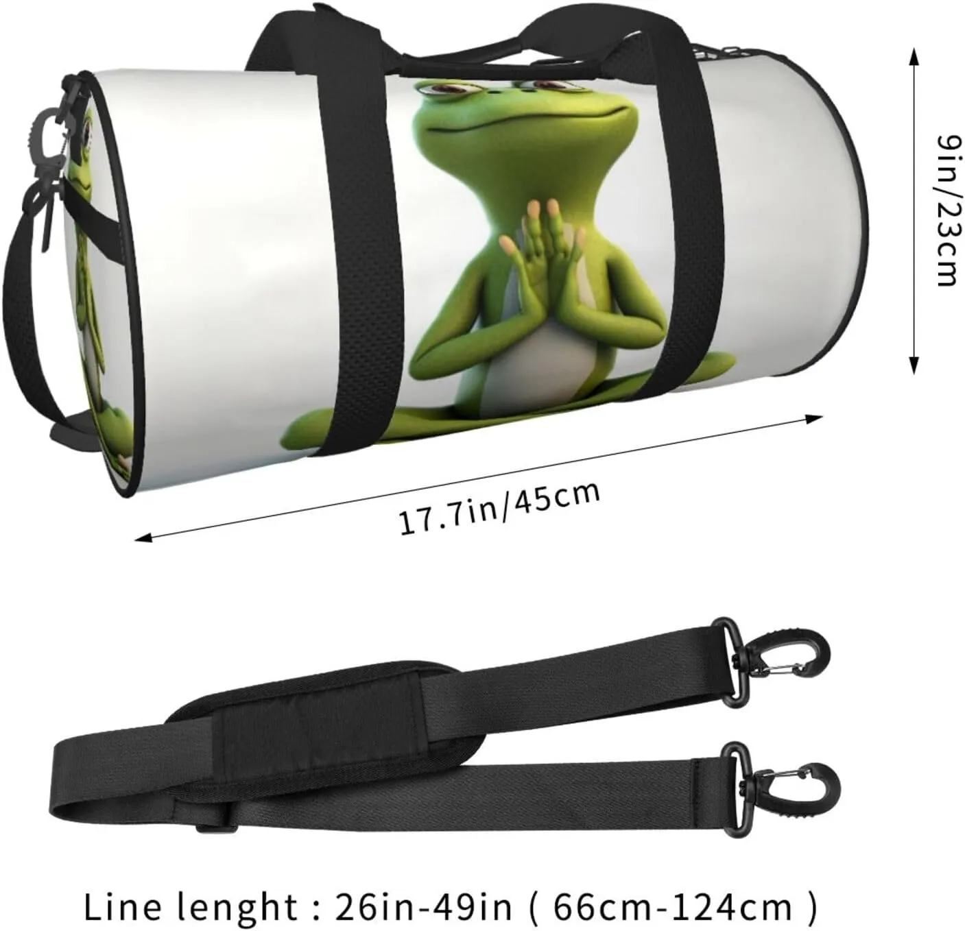Travel Bag For Women,The Funny Frog Doing Yoga Print Personal Item Duffle Bags,Weekend Travel Duffel Tote Bag,Travel Sport Gym Bag For Men,Airplane Travel Essentials For Flying