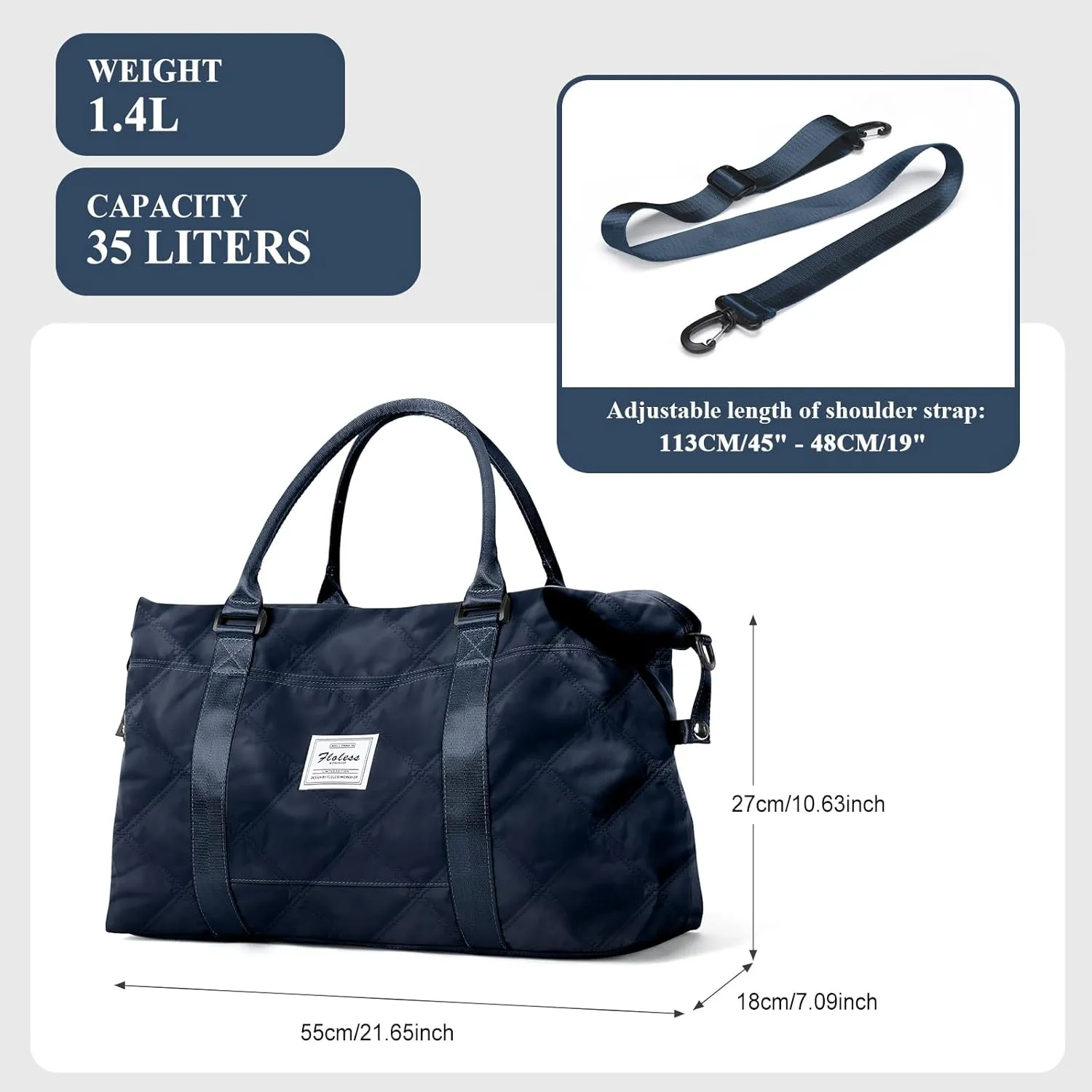 Travel Duffel Bag for Women, Overnight Weekender Bag with Toiletry Bag, Carry on Personal Item Bag,Gym Bag