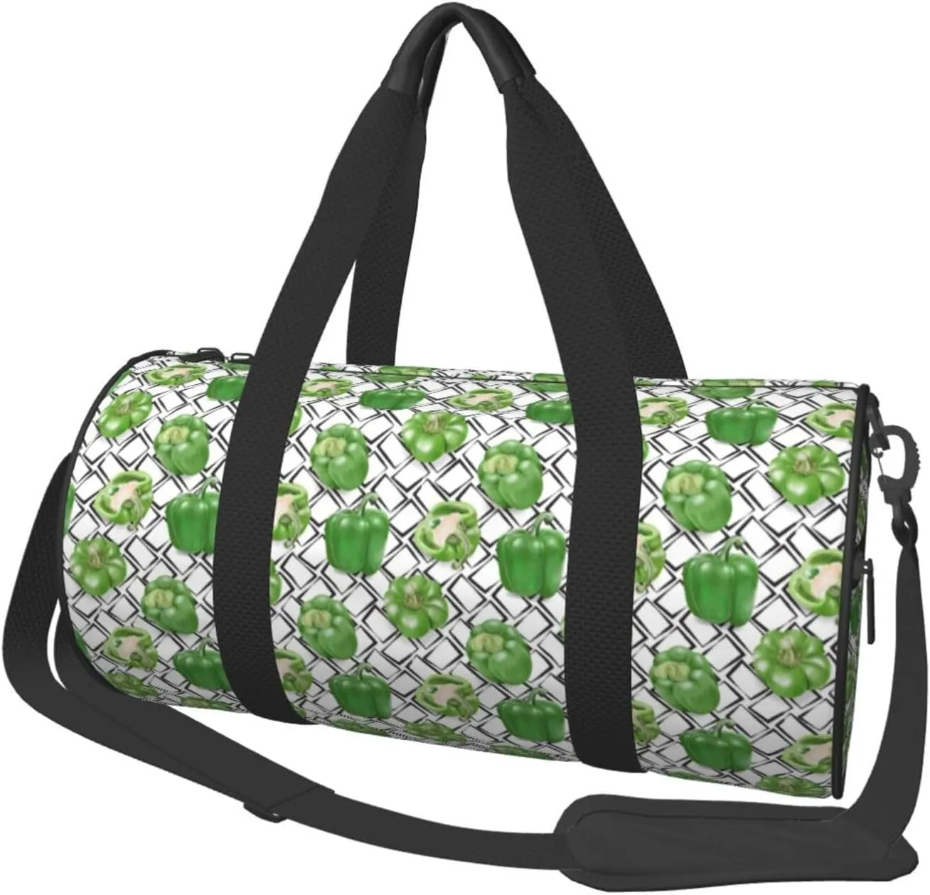 Travel Duffle Bag, Bell Pepper Print funny Sports Gym Bag for Women Men, Carry On Bag Weekender Overnight Duffel Bag, Personal Item Travel Bag