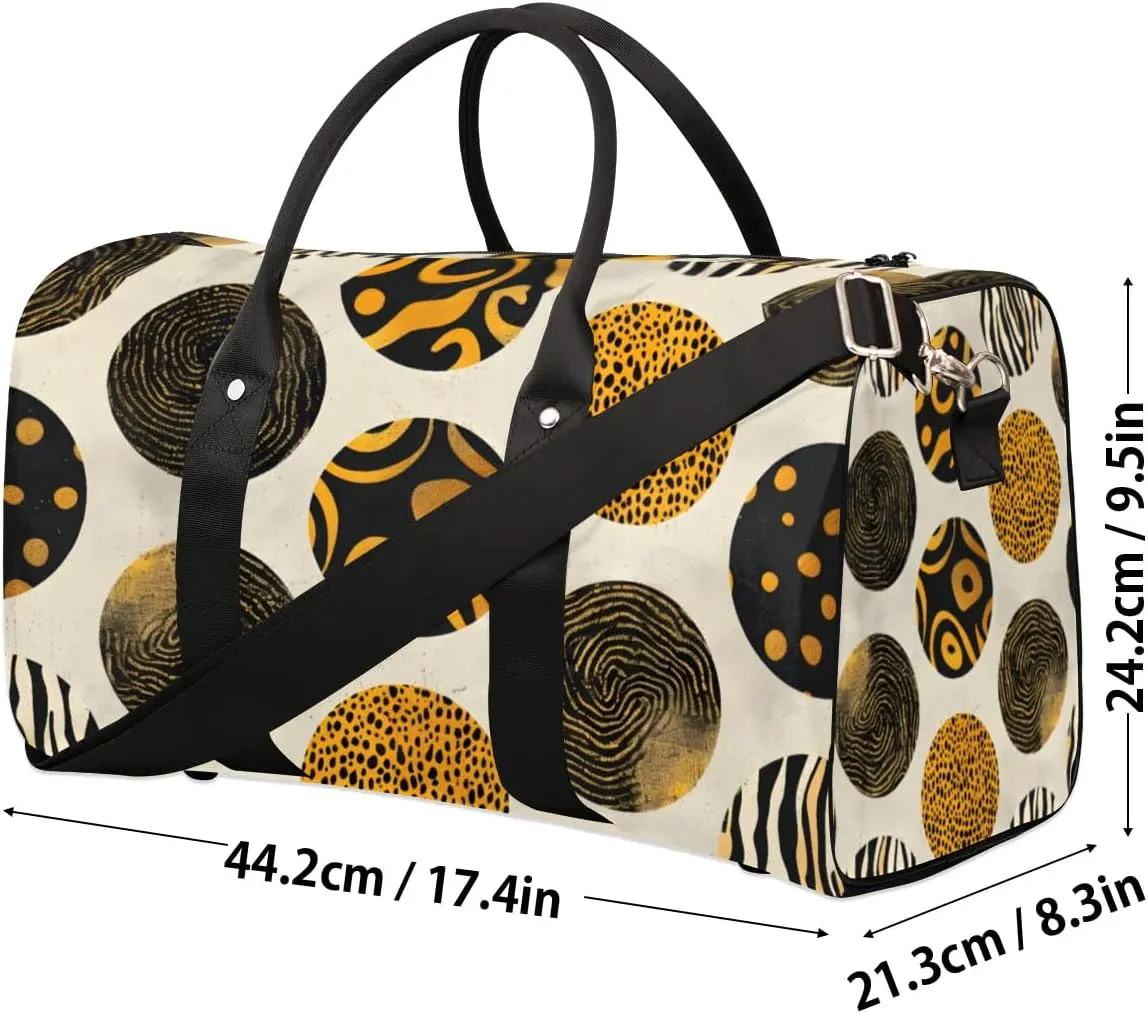 Travel Duffle Bag Creative Circle Gym Bags for Men Women Travel Duffel Bags with Adjustable Shoulder Strap Carry On Weekender Bag