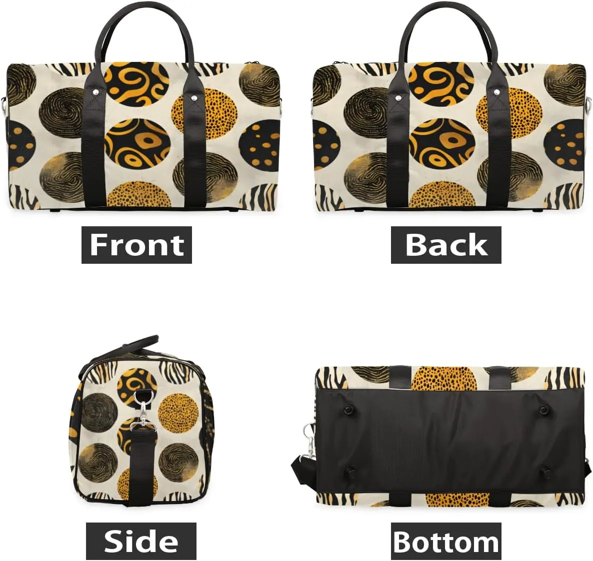 Travel Duffle Bag Creative Circle Gym Bags for Men Women Travel Duffel Bags with Adjustable Shoulder Strap Carry On Weekender Bag