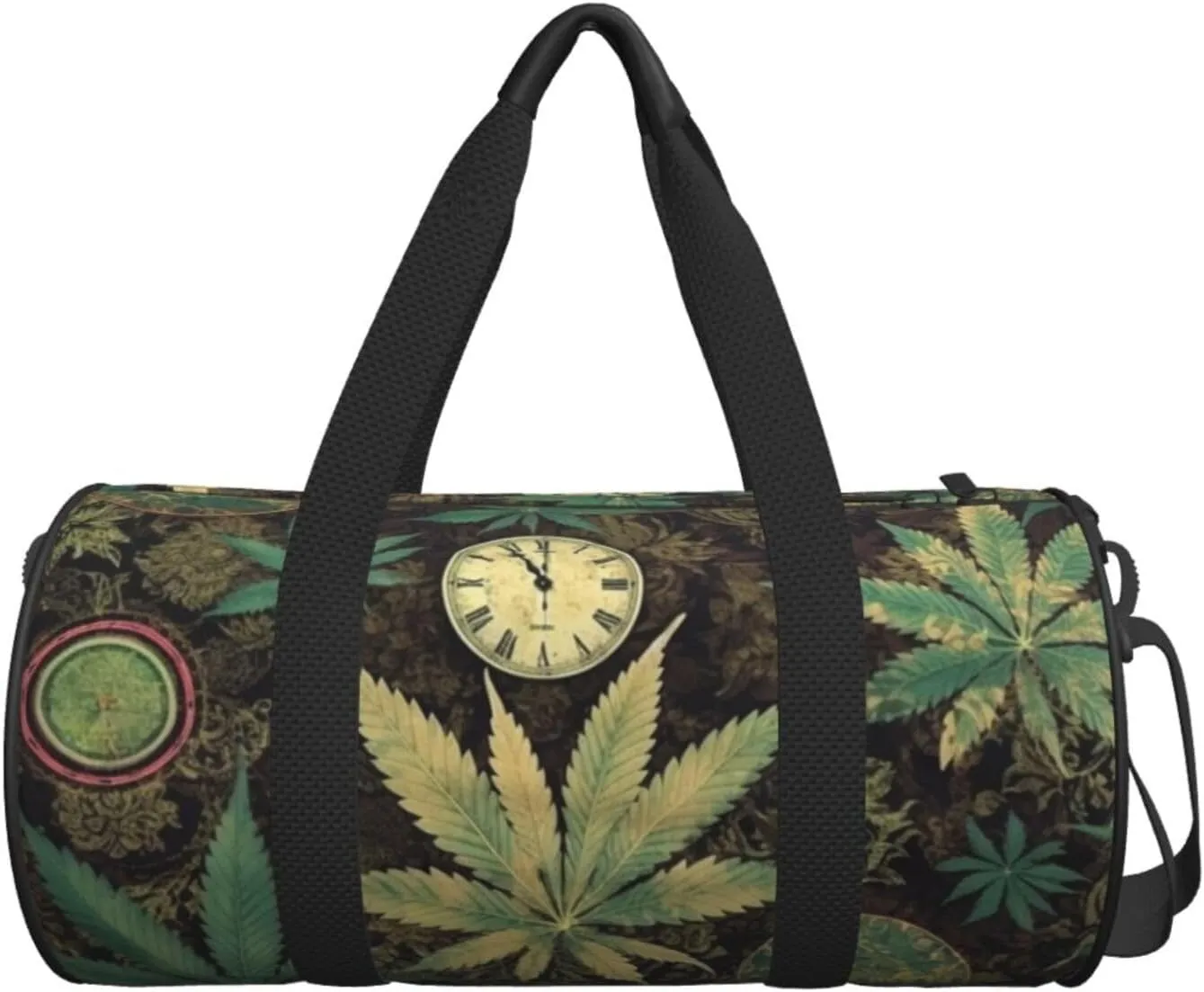 Travel Duffle Bag Weekender Bags For Men Women With Shoe Compartment Large Capacity Weekender Overnight Bag A Puff In Time Weed Marijuana Carry On Tote Bags Sport Gym Bag For Travel Yoga