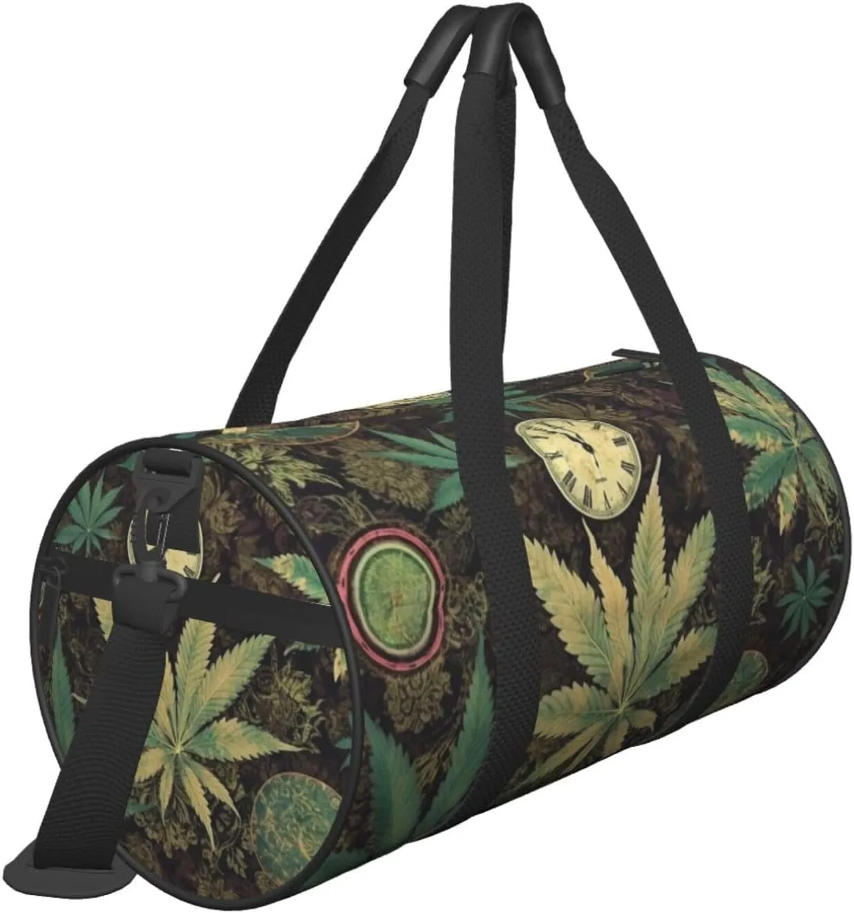 Travel Duffle Bag Weekender Bags For Men Women With Shoe Compartment Large Capacity Weekender Overnight Bag A Puff In Time Weed Marijuana Carry On Tote Bags Sport Gym Bag For Travel Yoga