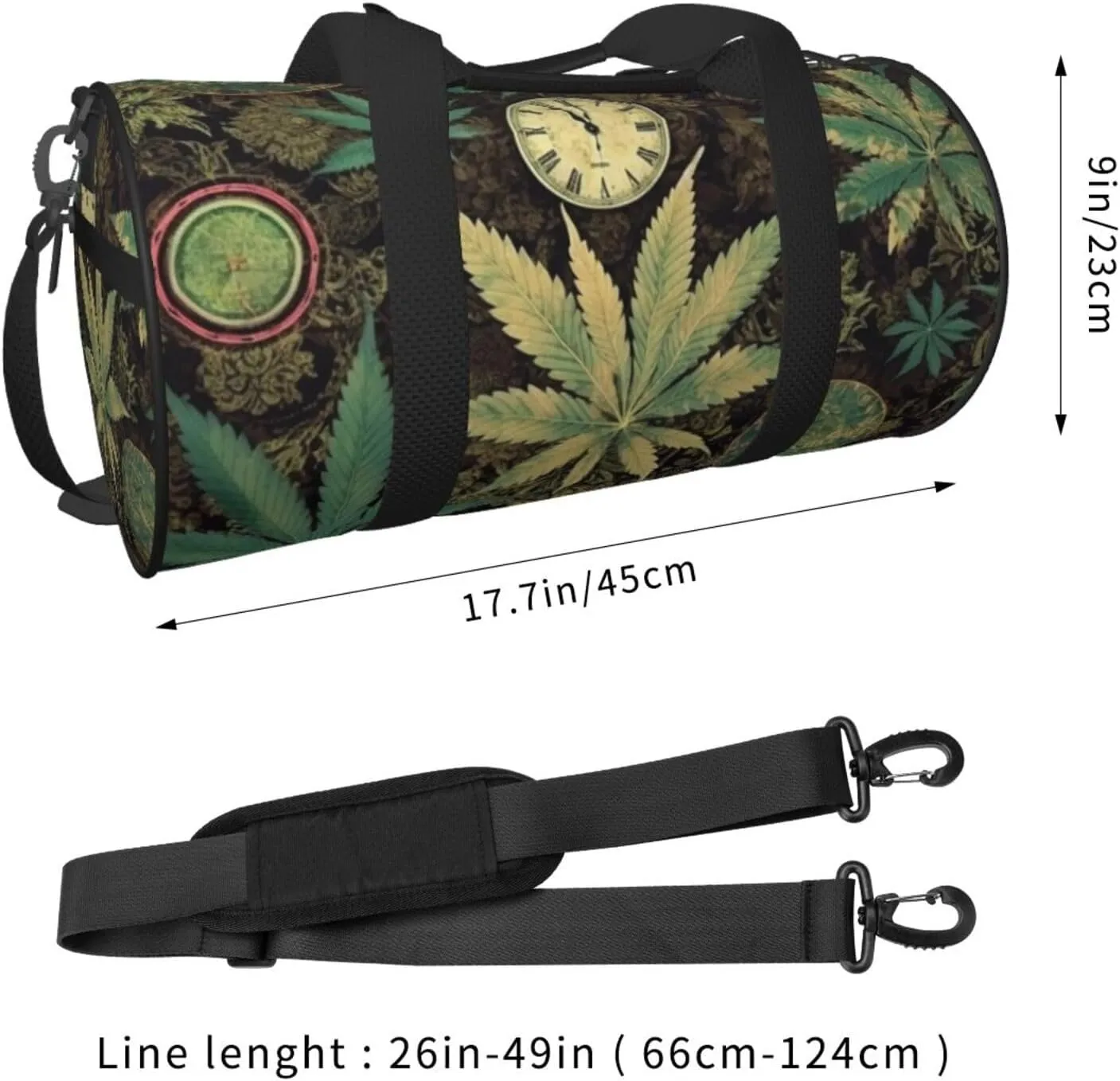 Travel Duffle Bag Weekender Bags For Men Women With Shoe Compartment Large Capacity Weekender Overnight Bag A Puff In Time Weed Marijuana Carry On Tote Bags Sport Gym Bag For Travel Yoga