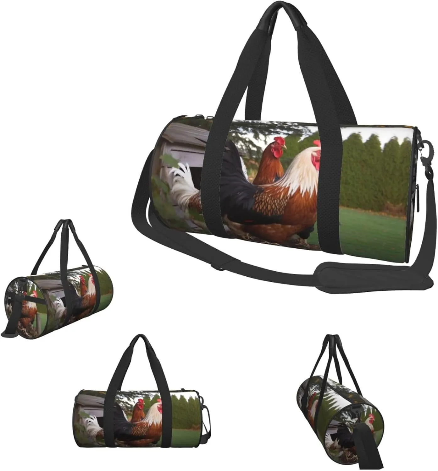 Travel Duffle Bag Weekender Bags For Men Women With Shoe Compartment Large Capacity Weekender Overnight Bag Backyard Chickens Carry On Tote Bags Sport Gym Bag For Travel Yoga