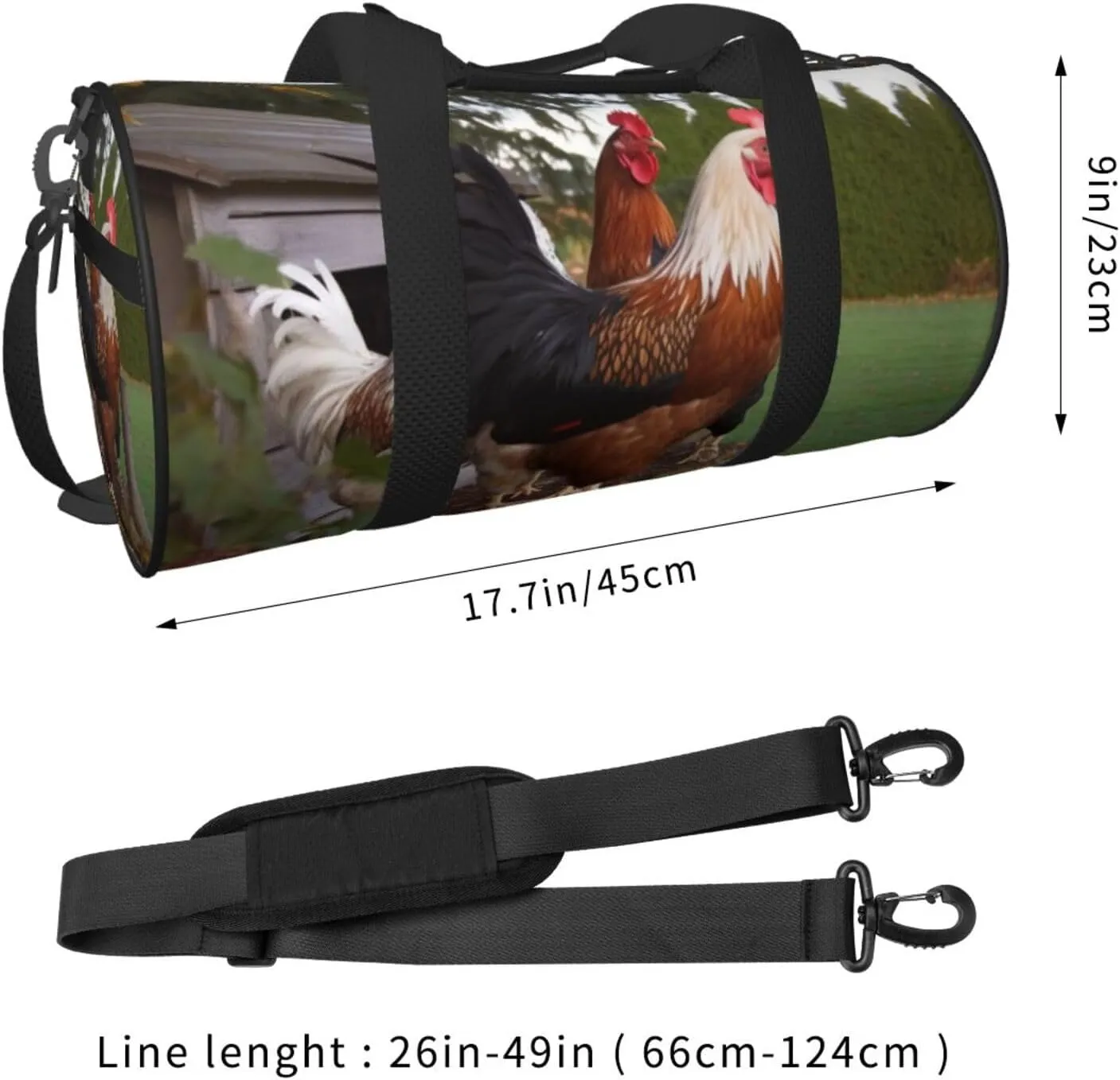 Travel Duffle Bag Weekender Bags For Men Women With Shoe Compartment Large Capacity Weekender Overnight Bag Backyard Chickens Carry On Tote Bags Sport Gym Bag For Travel Yoga