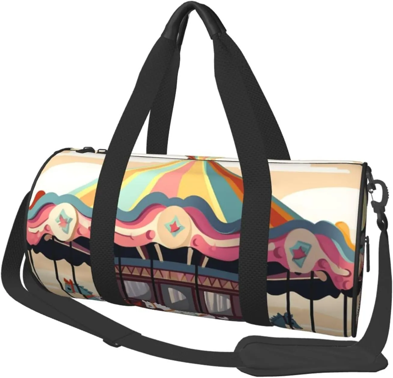 Travel Duffle Bag Weekender Bags for Men Women with Shoe Compartment Large Capacity Weekender Overnight Bag Carousel Carry On Tote Bags Sport Gym Bag for Travel Yoga