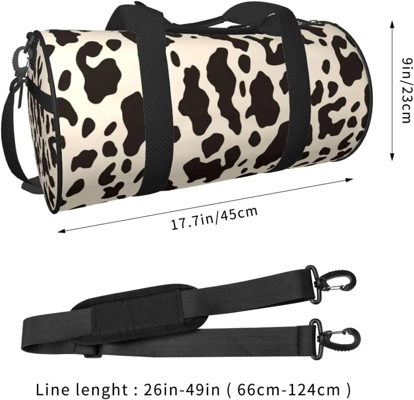 Travel Duffle Bag Weekender Bags For Men Women With Shoe Compartment Large Capacity Weekender Overnight Bag Cow Carry On Tote Bags Sport Gym Bag For Travel Yoga