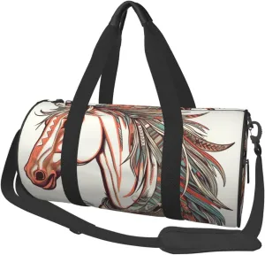 Travel Duffle Bag Weekender Bags for Men Women with Shoe Compartment Large Capacity Weekender Overnight Bag Cupid Arrow Love Horse Carry On Tote Bags Sport Gym Bag for Travel Yoga
