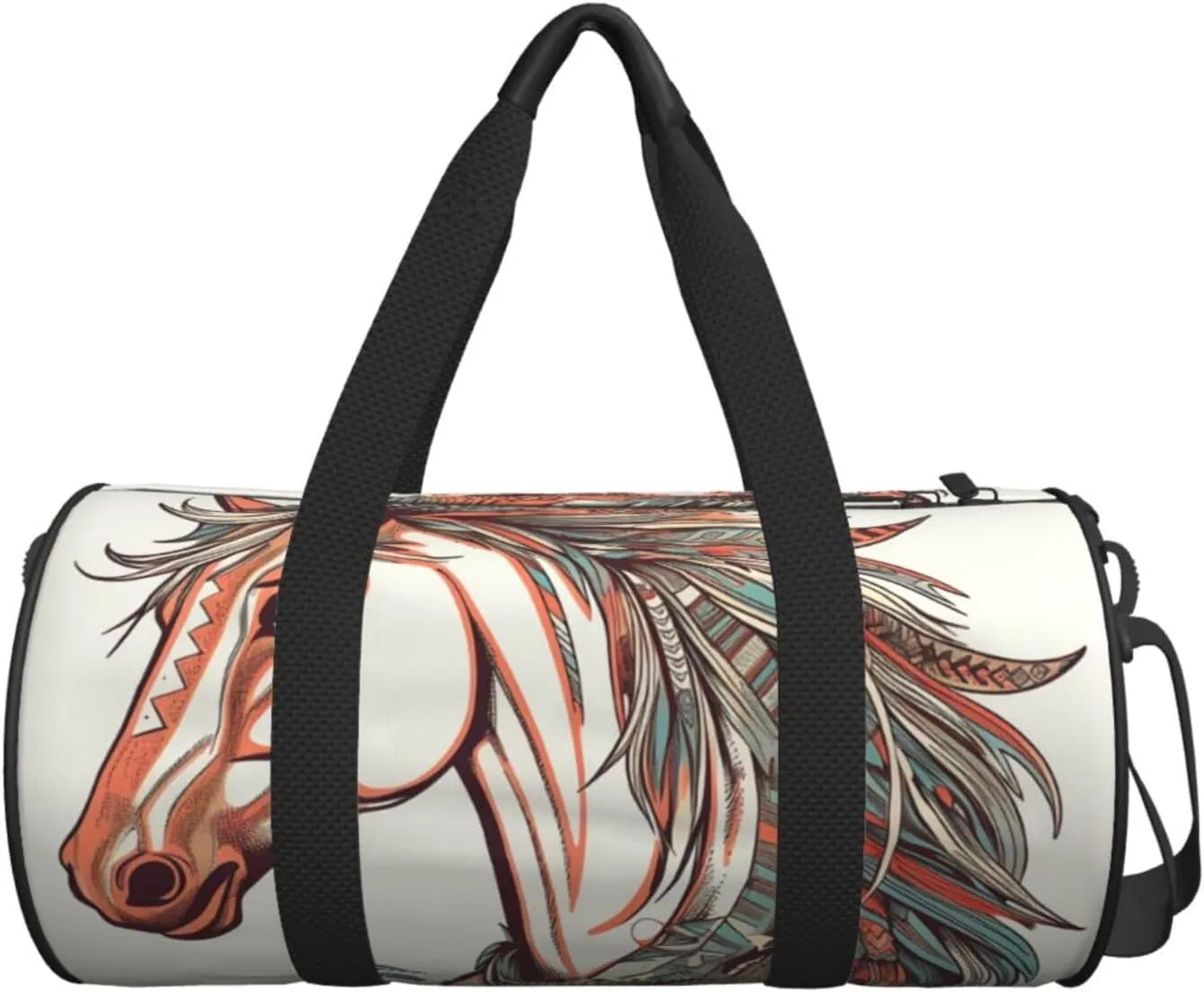 Travel Duffle Bag Weekender Bags for Men Women with Shoe Compartment Large Capacity Weekender Overnight Bag Cupid Arrow Love Horse Carry On Tote Bags Sport Gym Bag for Travel Yoga
