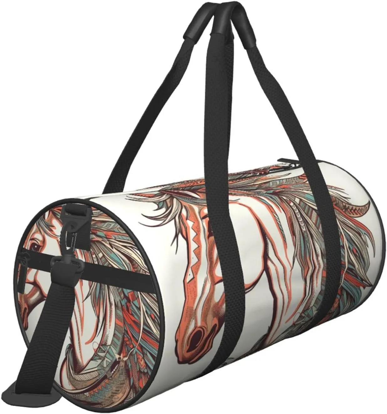 Travel Duffle Bag Weekender Bags for Men Women with Shoe Compartment Large Capacity Weekender Overnight Bag Cupid Arrow Love Horse Carry On Tote Bags Sport Gym Bag for Travel Yoga
