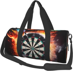 Travel Duffle Bag Weekender Bags for Men Women with Shoe Compartment Large Capacity Weekender Overnight Bag Dart Board Carry On Tote Bags Sport Gym Bag for Travel Yoga, Black, One Size