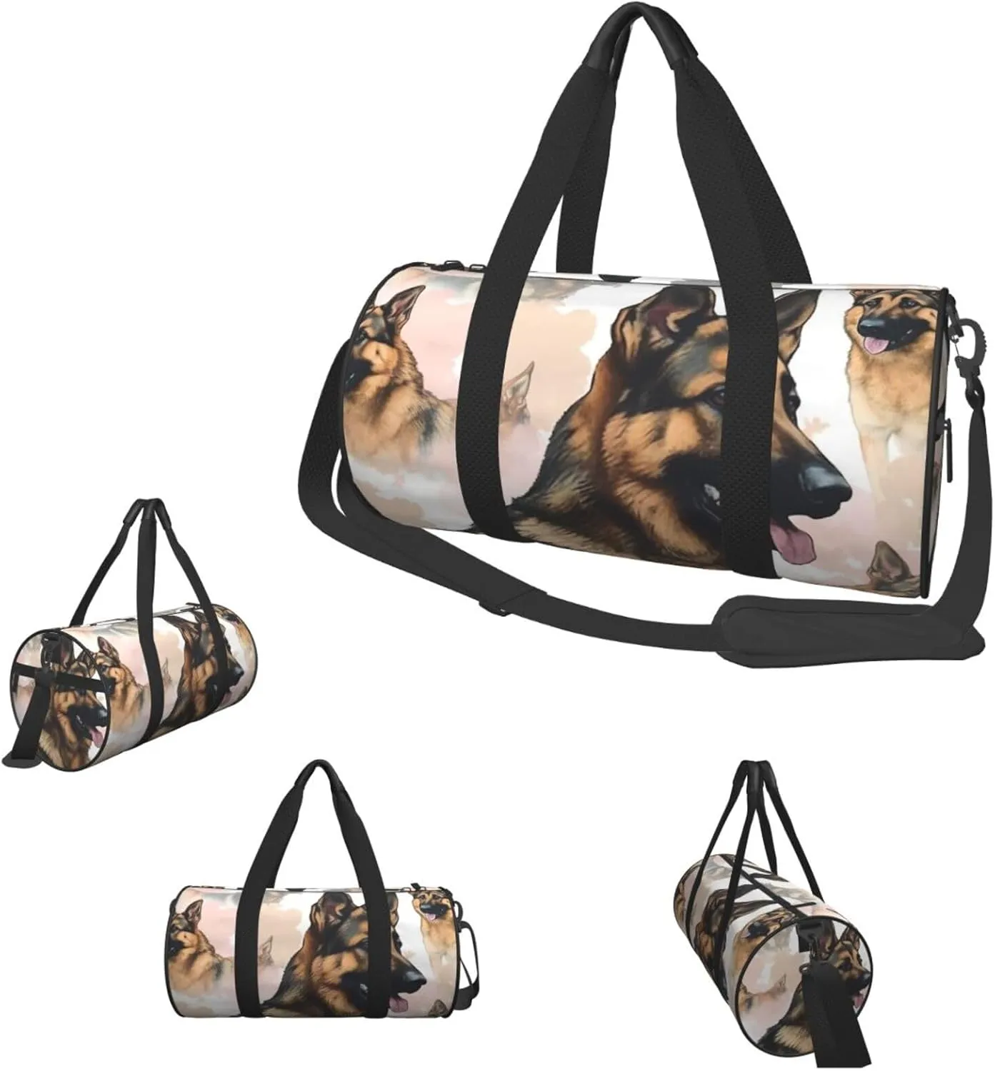 Travel Duffle Bag Weekender Bags for Men Women with Shoe Compartment Large Capacity Weekender Overnight Bag German Shepherd Dog Lovers Carry On Tote Bags Sport Gym Bag for Travel Yoga
