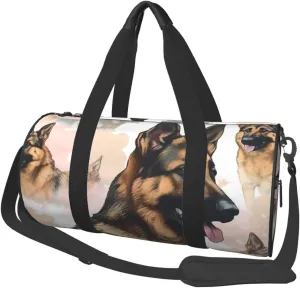 Travel Duffle Bag Weekender Bags for Men Women with Shoe Compartment Large Capacity Weekender Overnight Bag German Shepherd Dog Lovers Carry On Tote Bags Sport Gym Bag for Travel Yoga