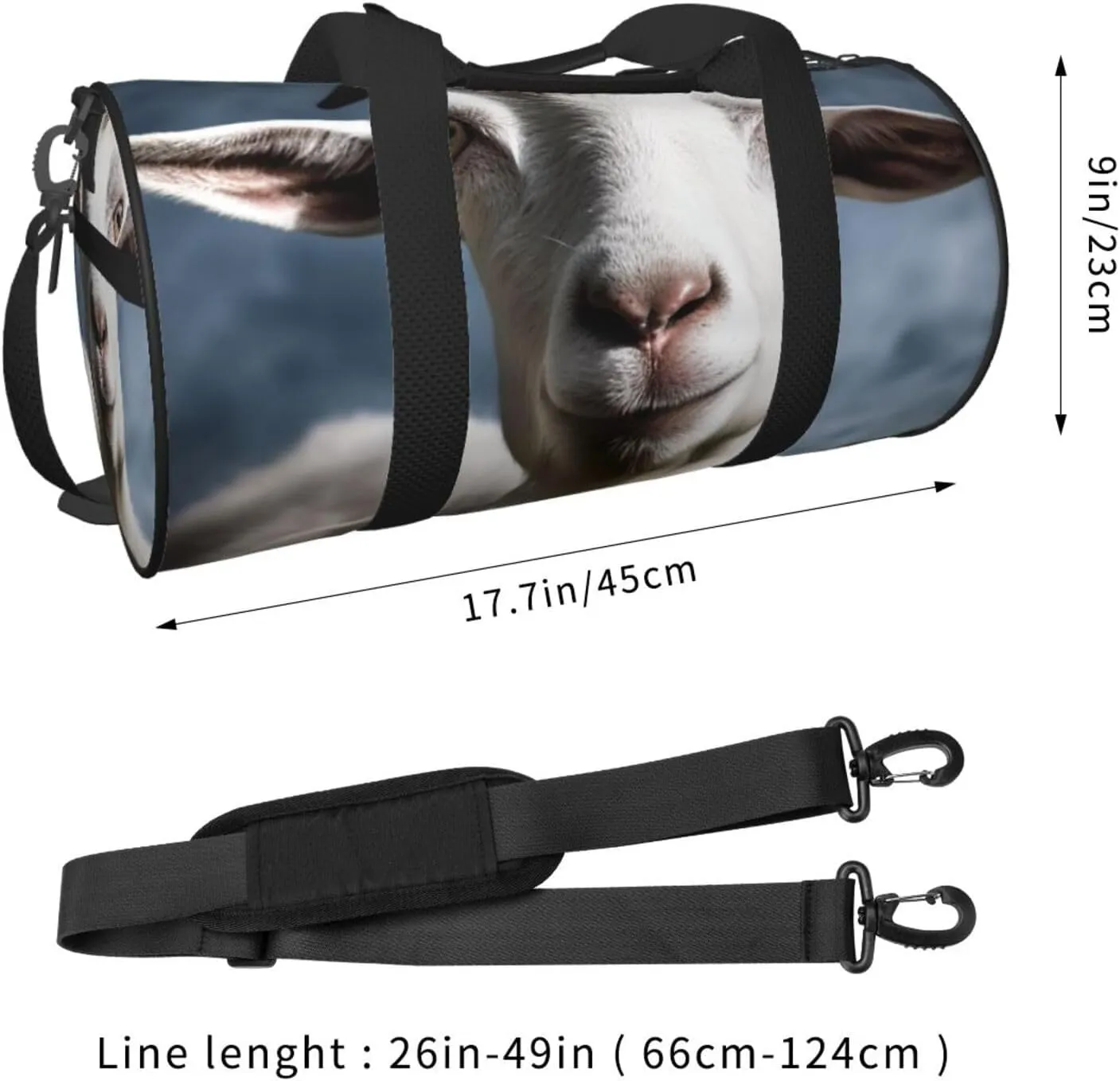 Travel Duffle Bag Weekender Bags For Men Women With Shoe Compartment Large Capacity Weekender Overnight Bag Goat Carry On Tote Bags Sport Gym Bag For Travel Yoga