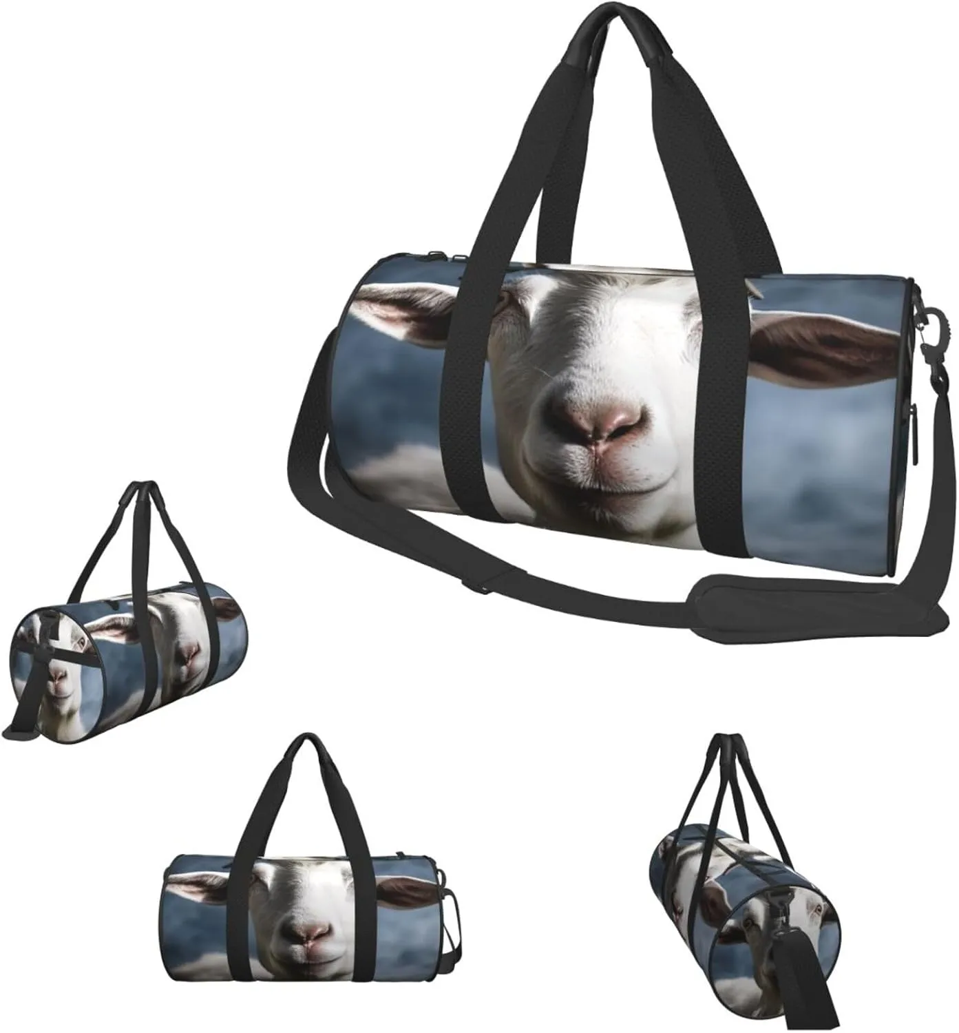 Travel Duffle Bag Weekender Bags For Men Women With Shoe Compartment Large Capacity Weekender Overnight Bag Goat Carry On Tote Bags Sport Gym Bag For Travel Yoga