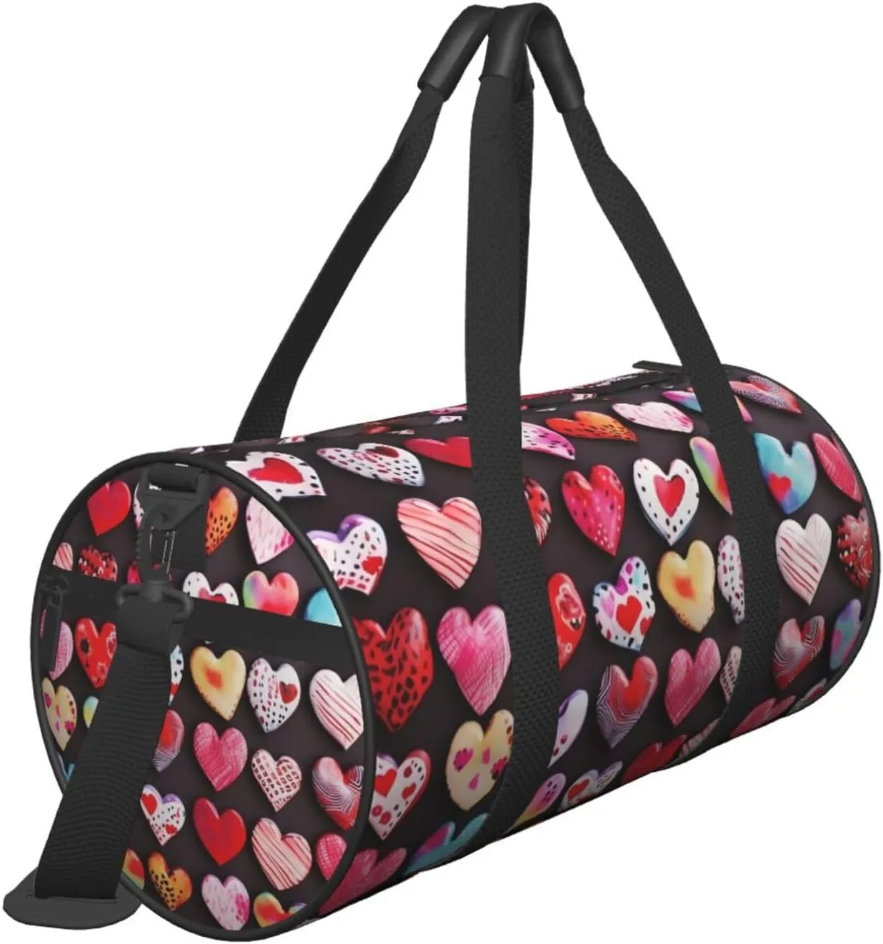 Travel Duffle Bag Weekender Bags For Men Women With Shoe Compartment Large Capacity Weekender Overnight Bag Heart Shapes Carry On Tote Bags Sport Gym Bag For Travel Yoga