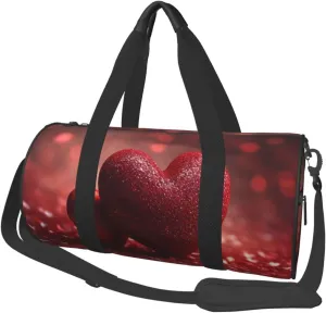 Travel Duffle Bag Weekender Bags for Men Women with Shoe Compartment Large Capacity Weekender Overnight Bag Heart Wallpaper Love Carry On Tote Bags Sport Gym Bag for Travel Yoga, Black, One Size