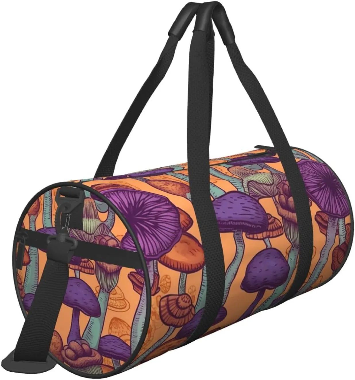 Travel Duffle Bag Weekender Bags For Men Women With Shoe Compartment Large Capacity Weekender Overnight Bag Hippie Art Mushrooms Carry On Tote Bags Sport Gym Bag For Travel Yoga