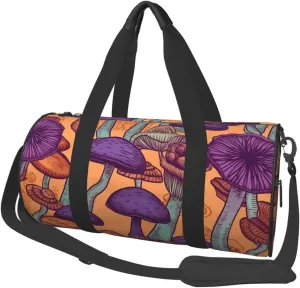 Travel Duffle Bag Weekender Bags For Men Women With Shoe Compartment Large Capacity Weekender Overnight Bag Hippie Art Mushrooms Carry On Tote Bags Sport Gym Bag For Travel Yoga