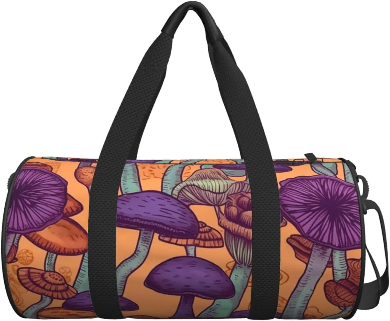 Travel Duffle Bag Weekender Bags For Men Women With Shoe Compartment Large Capacity Weekender Overnight Bag Hippie Art Mushrooms Carry On Tote Bags Sport Gym Bag For Travel Yoga