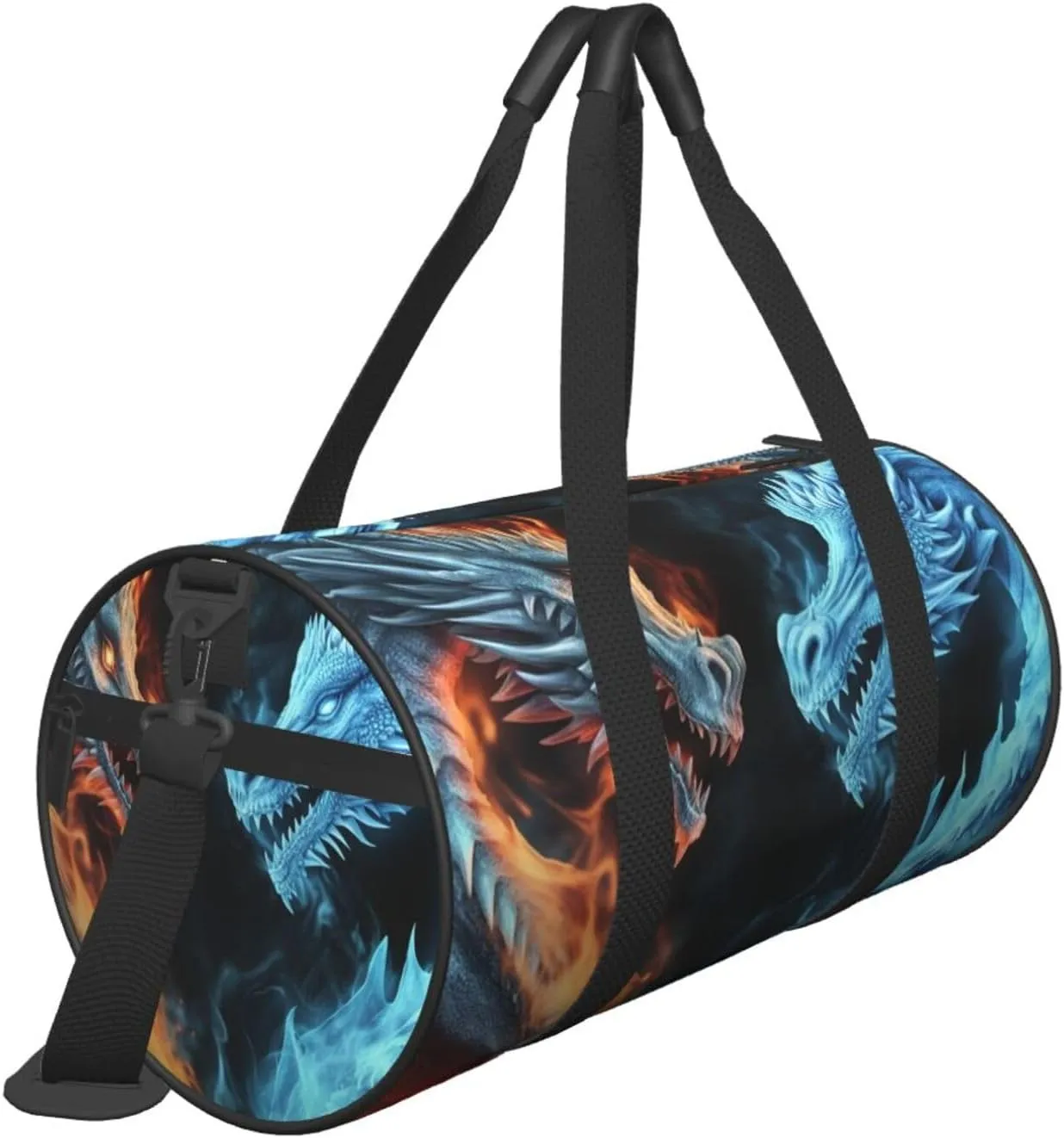 Travel Duffle Bag Weekender Bags For Men Women With Shoe Compartment Large Capacity Weekender Overnight Bag Ice And Fire Dragons Carry On Tote Bags Sport Gym Bag For Travel Yoga