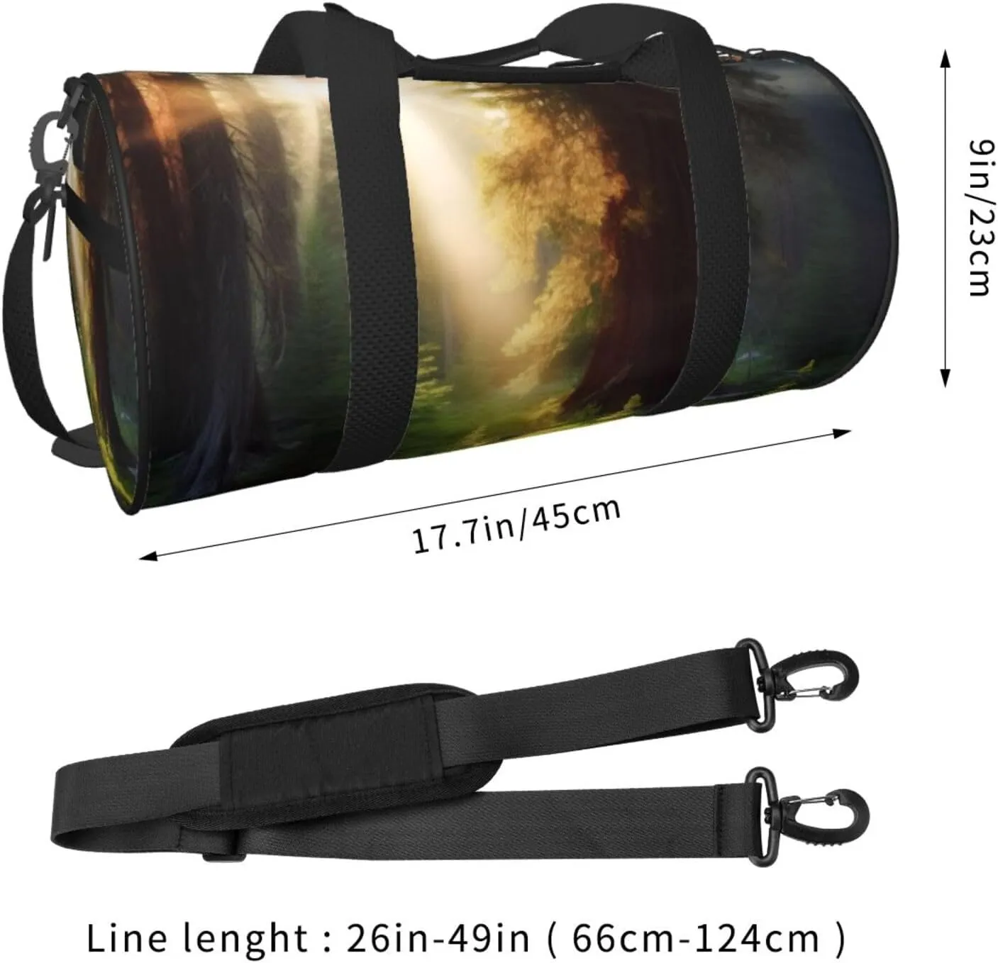 Travel Duffle Bag Weekender Bags For Men Women With Shoe Compartment Large Capacity Weekender Overnight Bag Morning Sunlight In Wilderness Carry On Tote Bags Sport Gym Bag For Travel Yoga