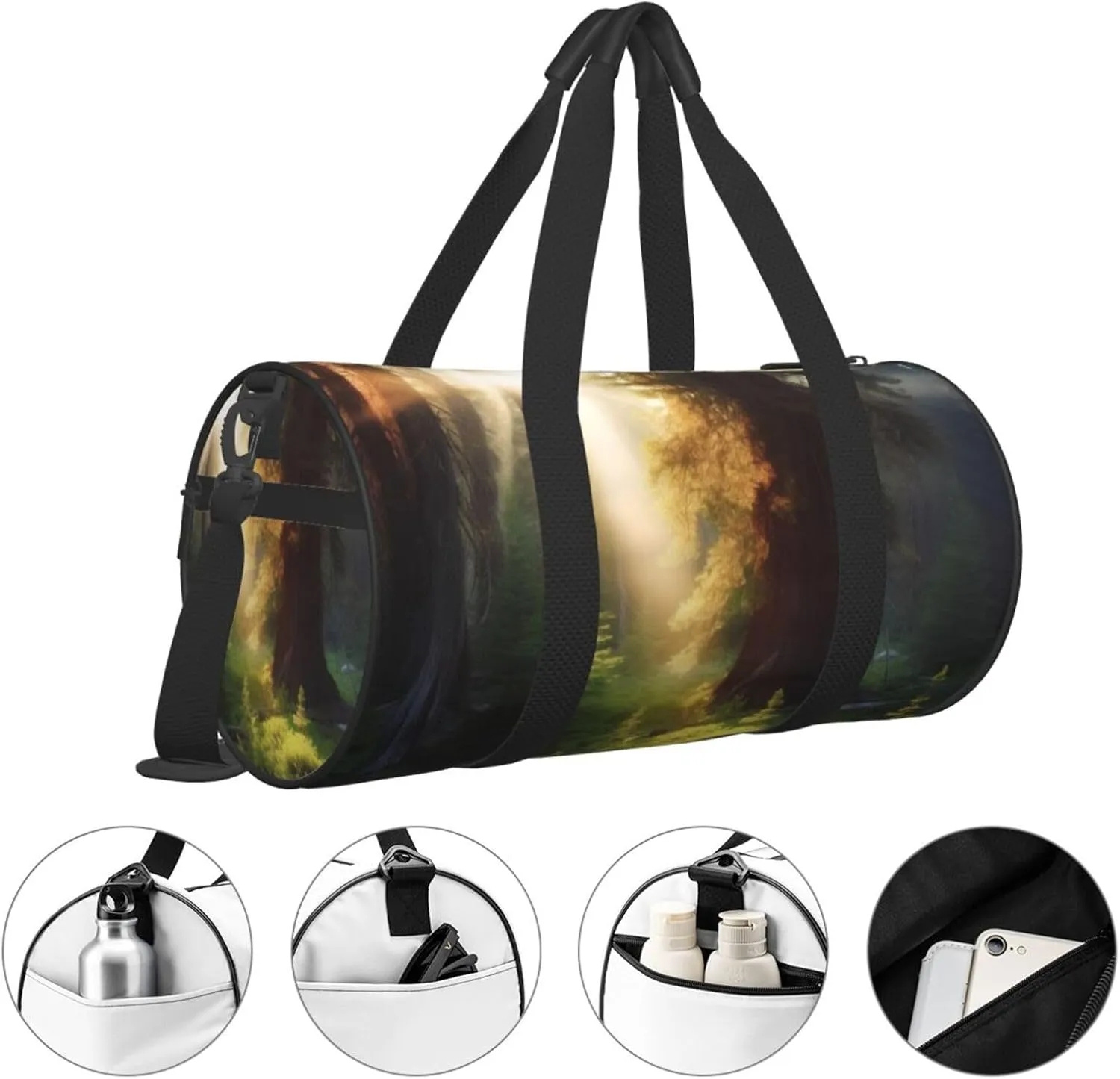 Travel Duffle Bag Weekender Bags For Men Women With Shoe Compartment Large Capacity Weekender Overnight Bag Morning Sunlight In Wilderness Carry On Tote Bags Sport Gym Bag For Travel Yoga