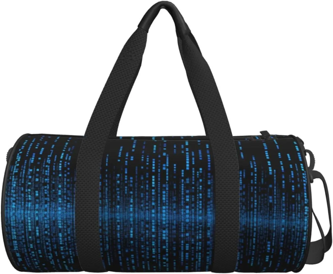 Travel Duffle Bag Weekender Bags for Men Women with Shoe Compartment Large Capacity Weekender Overnight Bag The Blue Binary Matrix Carry On Tote Bags Sport Gym Bag for Travel Yoga