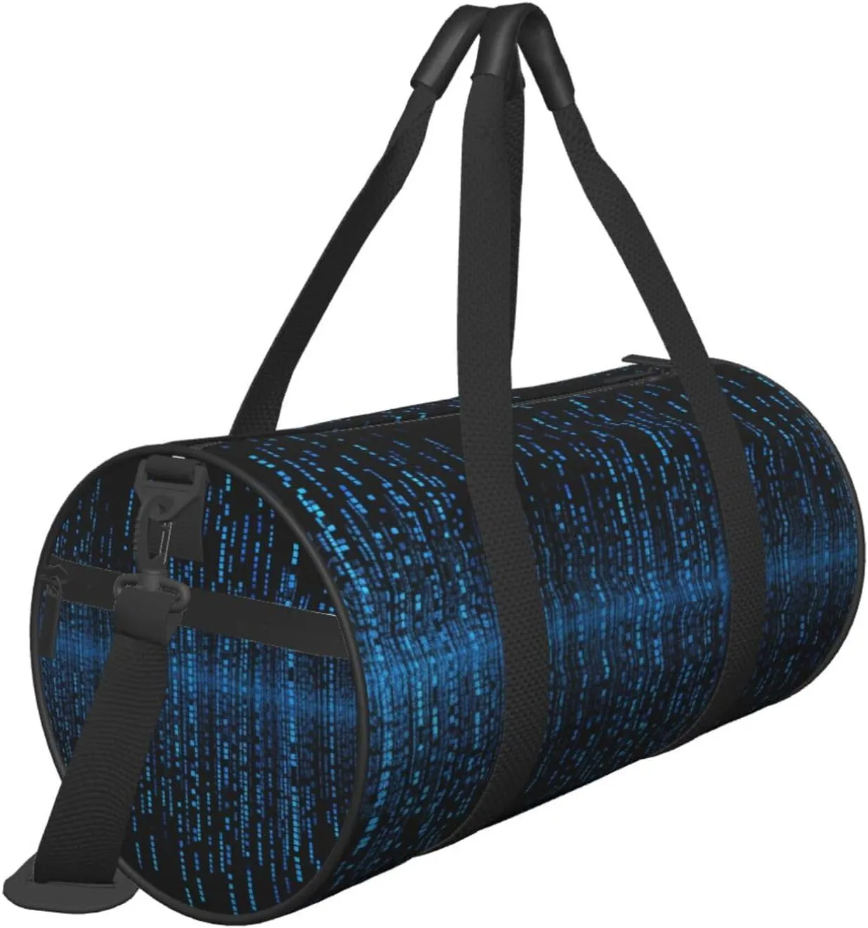 Travel Duffle Bag Weekender Bags for Men Women with Shoe Compartment Large Capacity Weekender Overnight Bag The Blue Binary Matrix Carry On Tote Bags Sport Gym Bag for Travel Yoga