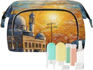Travel Makeup Bag Palace at Sunset Large Capacity Cosmetic Bags for Women