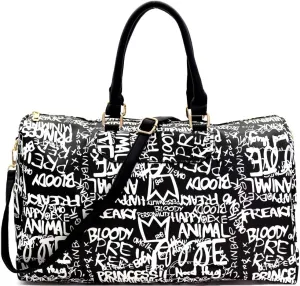 Trendeology Travel Duffel Bag Weekender Graffiti Novelty Tote Handbag
