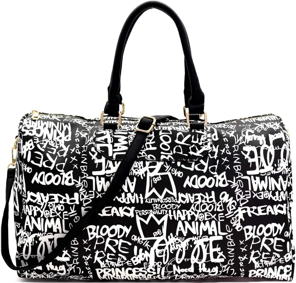 Trendeology Travel Duffel Bag Weekender Graffiti Novelty Tote Handbag