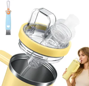 Tumbler Adapter Compatible with Stanley to Flavor Cartridge, Fits 40oz / 64oz Stanley Quencher H2.0 FlowState Tumblers, Leak Proof Tumbler Lid Adapter with Accessories BPA Free