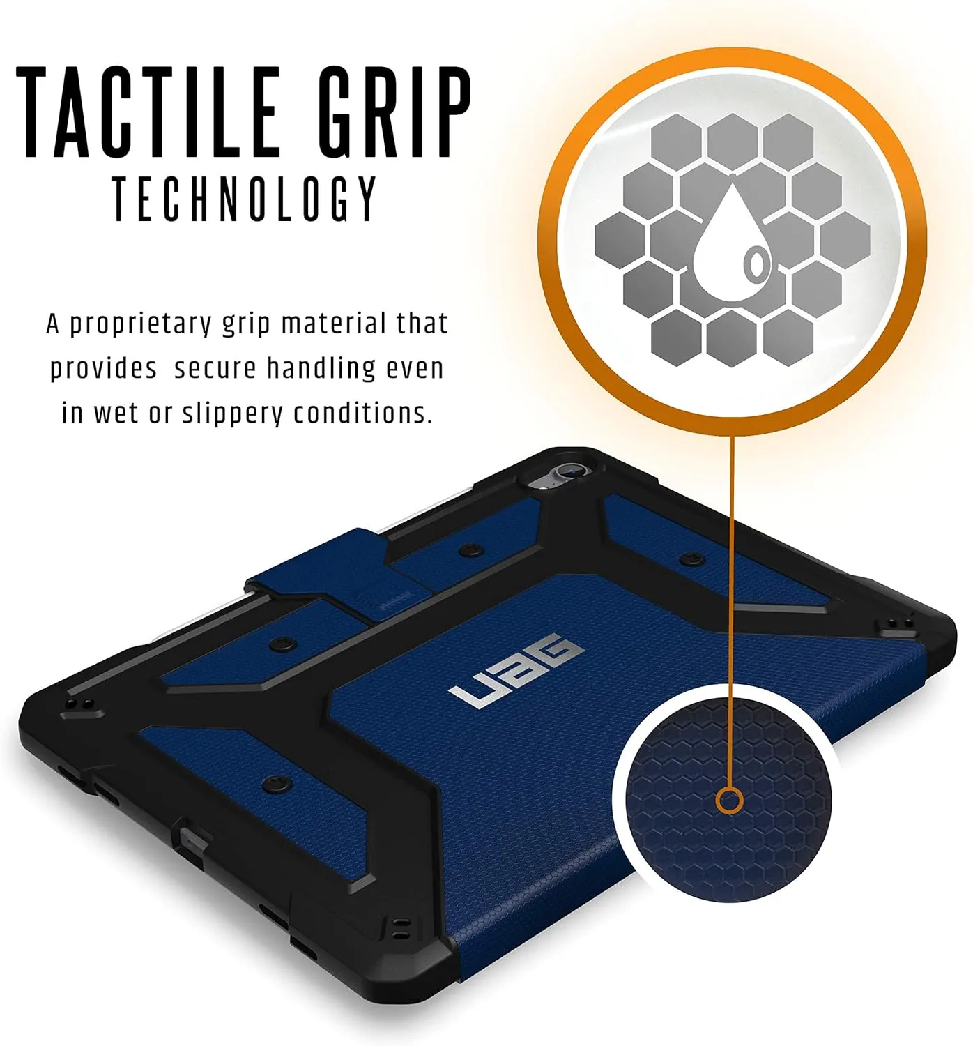 UAG Folio iPad Pro 11-inch (1st Gen, 2018) Case Metropolis [Cobalt] Feather-Light Rugged Military Drop Tested iPad Cover with Apple Pencil Holder
