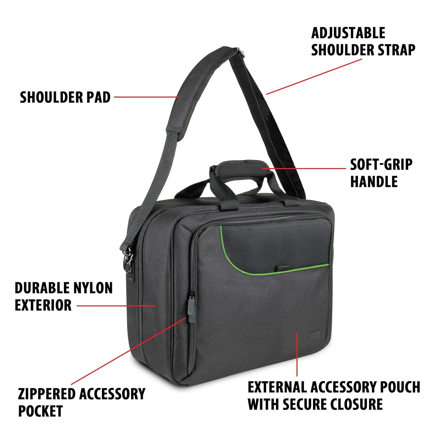 USA Gear Large Hairstylist Traveling Bag - Hair Salon Case - Customizable Interior with Adjustable Dividers - Fit All Hair Equipment Blow Dryer, Barber Tools, Curling Iron, Brushes (Green)