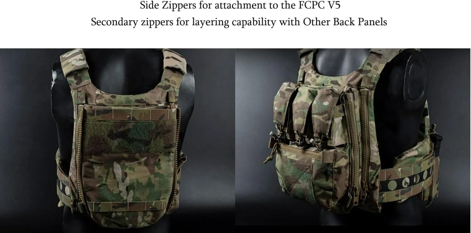 V5 PC Back Panel Water Bag,3L Water Hydration Carrier Zip On Back Panel Banger for Tactical Airsoft Vest
