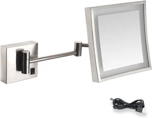 Vanity Mirror 8 inch Double Sided Wall Mount Makeup Mirror with 10X Magnification,Two-Sided 360Swivel Extendable Cosmetic Mirror Bathroom Shaving Mirror/Archaize