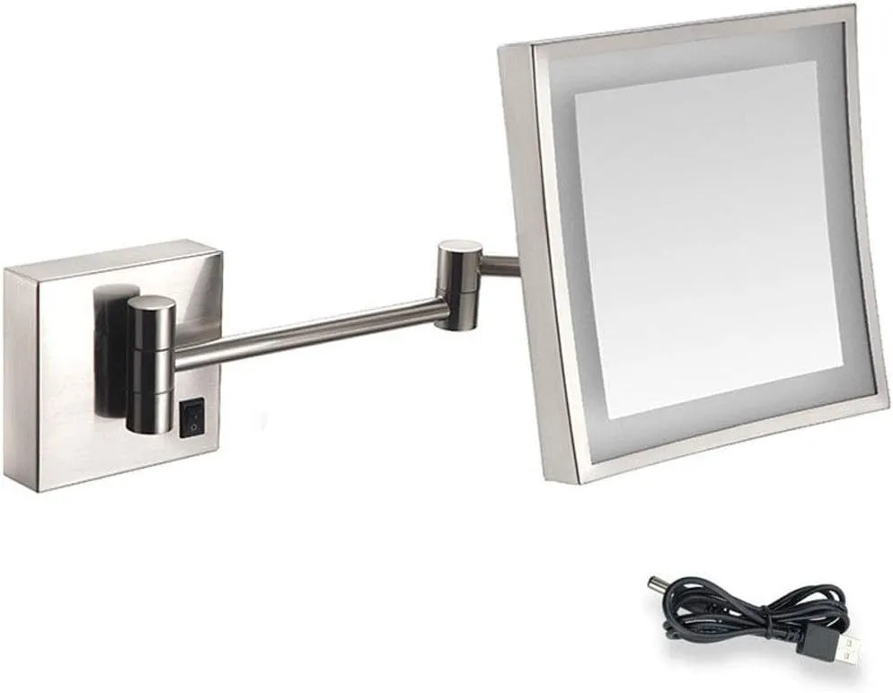Vanity Mirror 8 inch Double Sided Wall Mount Makeup Mirror with 10X Magnification,Two-Sided 360Swivel Extendable Cosmetic Mirror Bathroom Shaving Mirror/Archaize