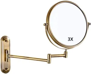Vanity Mirror, Makeup Mirror Vanity Mirror 8 inch Magnifying Mirror Wall Mounted Bathroom Double-Sided Adjustable Arm Extending Mirror Cosmetic Mirror Home Vanity Mirror