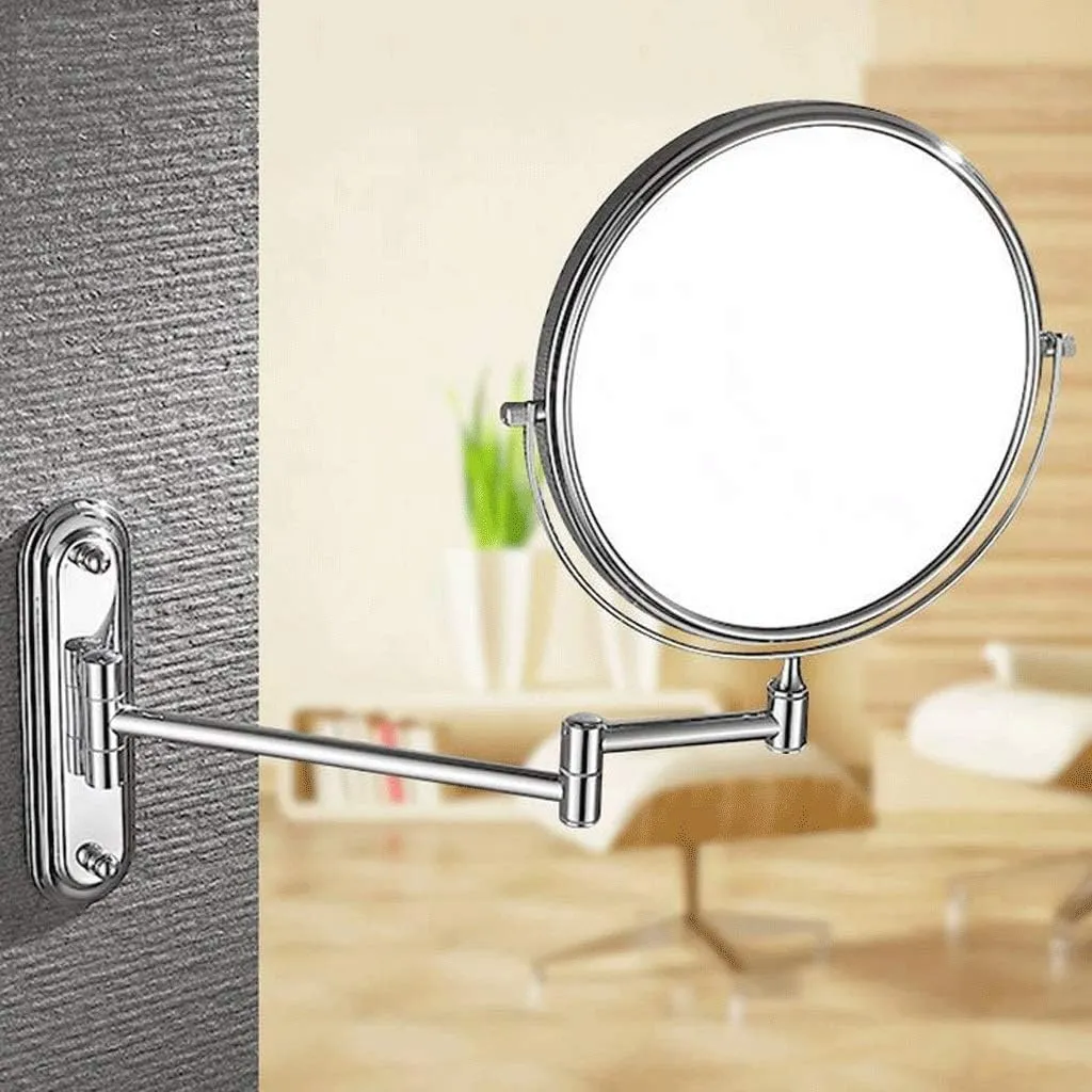 Vanity Mirror, Makeup Mirror Vanity Mirror Wall Mounted Shaving Cosmetic Mirror Extending Folding Double Sided 7X Magnification Bathroom Cosmetic Mirror (A 6 inch)
